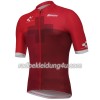 Set Rotes Kurzarmtrikot + Trägerhose 2018 Tour de Suisse